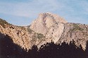 Setting sunlight on Half Dome