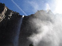 Looking up at Bridalveil Falls